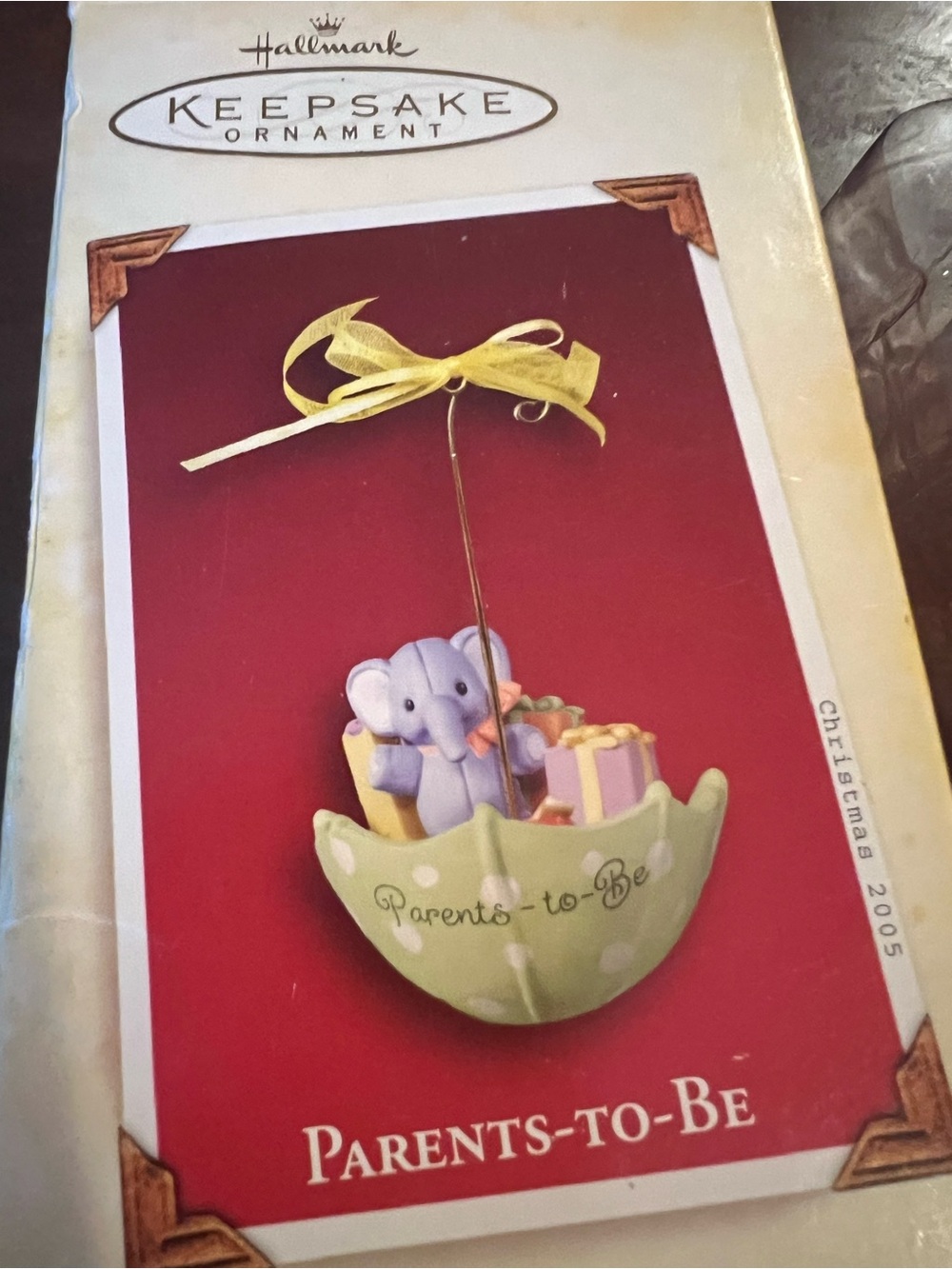 Hallmark Keepsake "Parents-to-Be" Elephant Ornament - Elephant Baby 2005